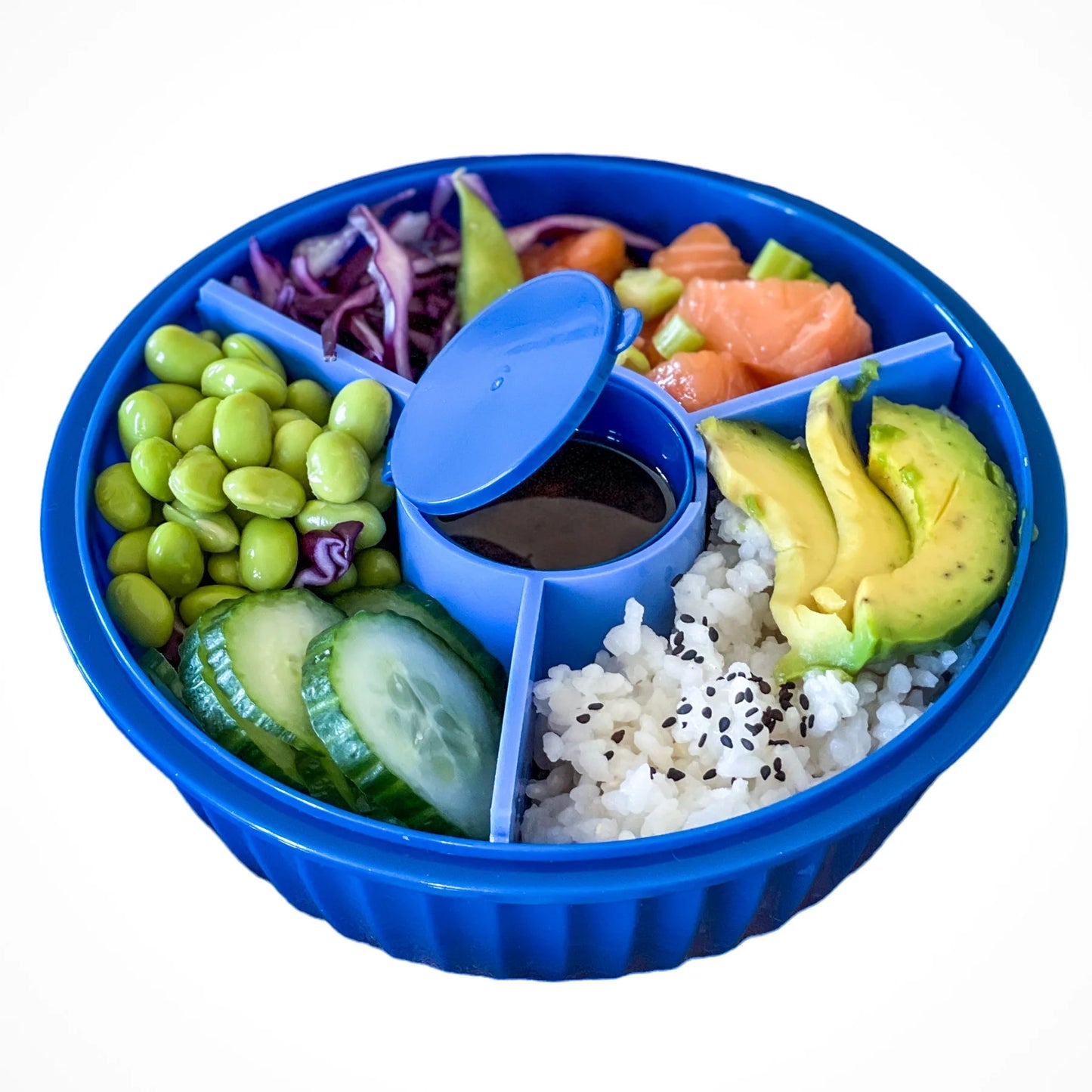 Cutie de salată Yumbox - albastru închis