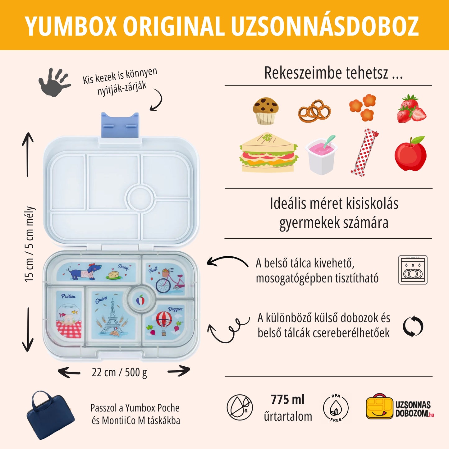Yumbox Original Hazy Gray / Paris