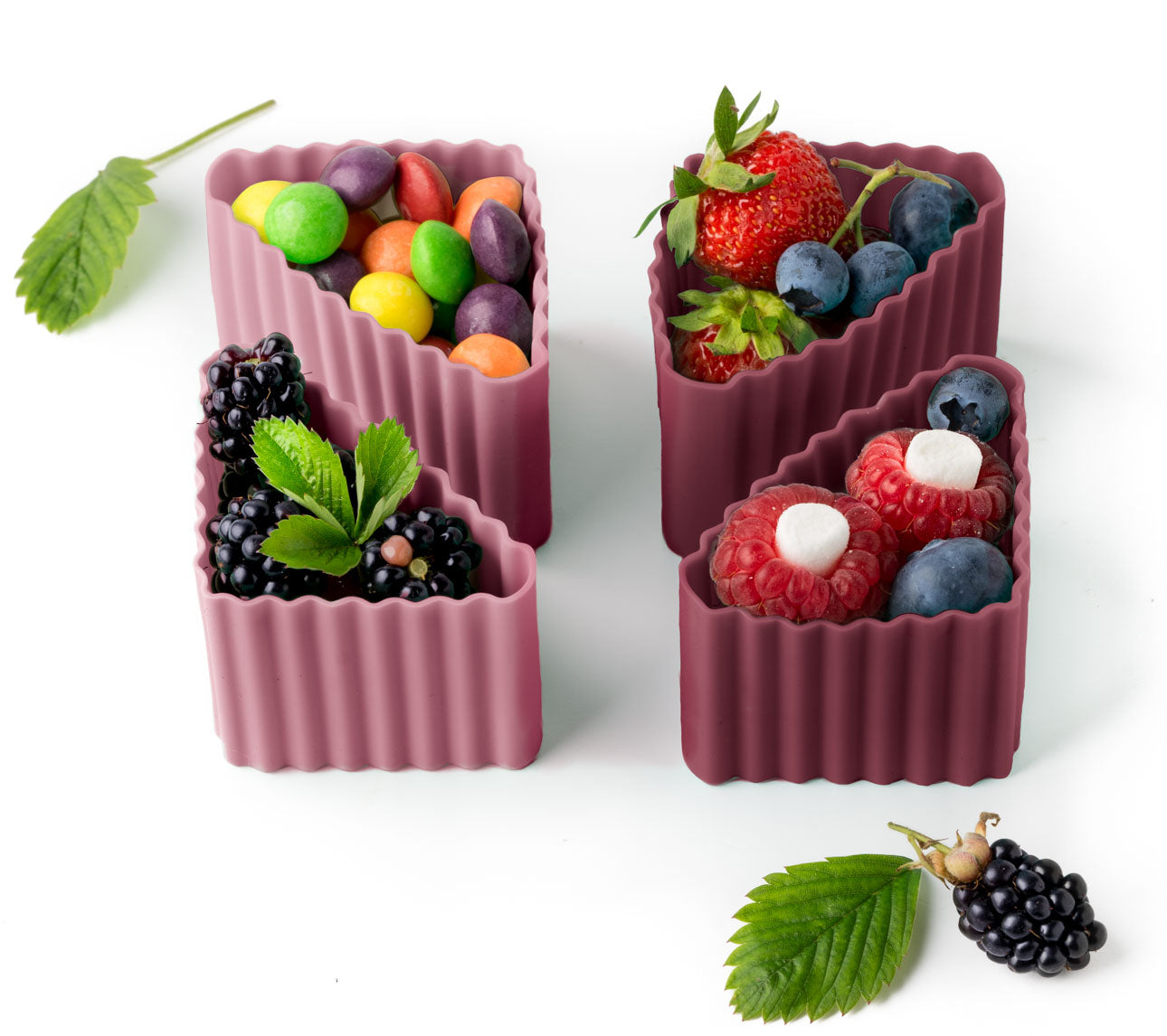 Triunghi din silicon Lekkabox (4 buc.) - diverse culori