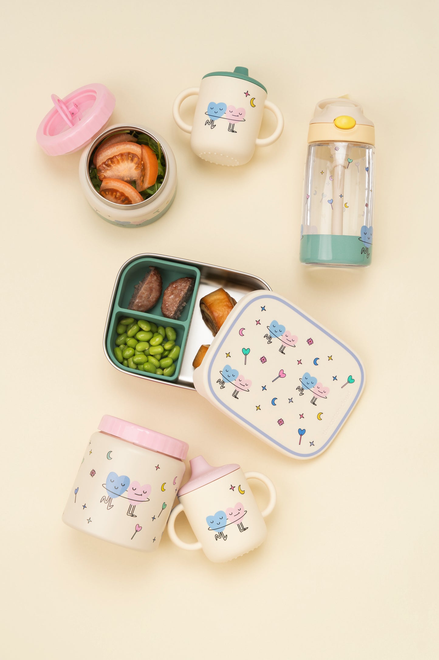 The Cotton Cloud rozsdamentes uzsonnásdoboz - Dancing Hearts