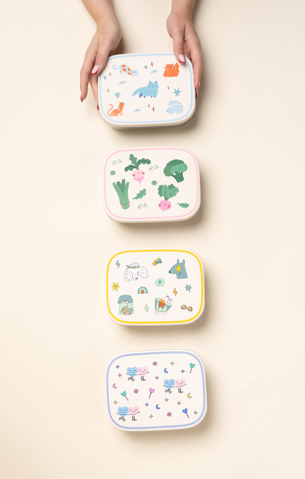 The Cotton Cloud rozsdamentes uzsonnásdoboz - Veggie Pals