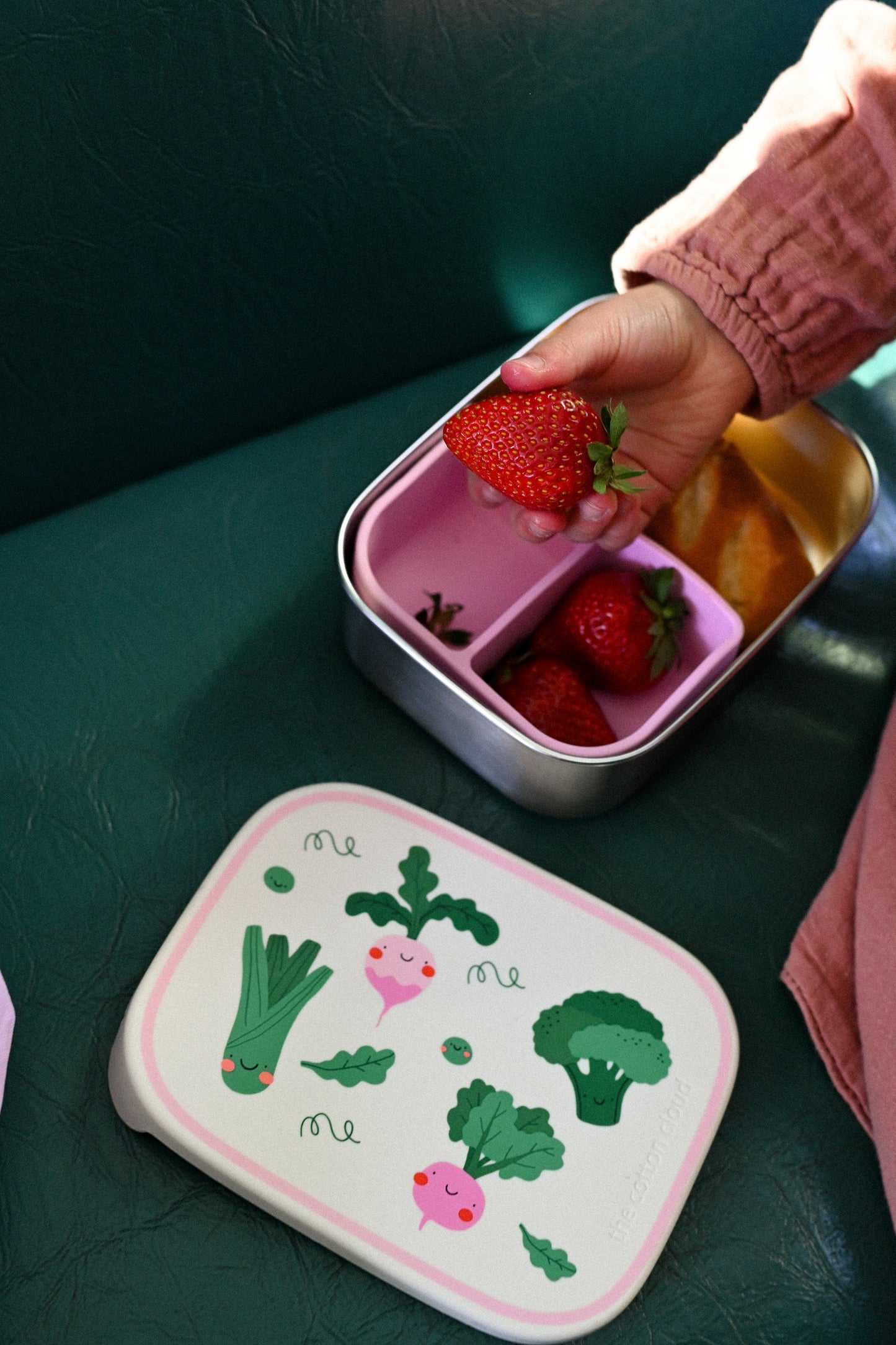 The Cotton Cloud rozsdamentes uzsonnásdoboz - Veggie Pals