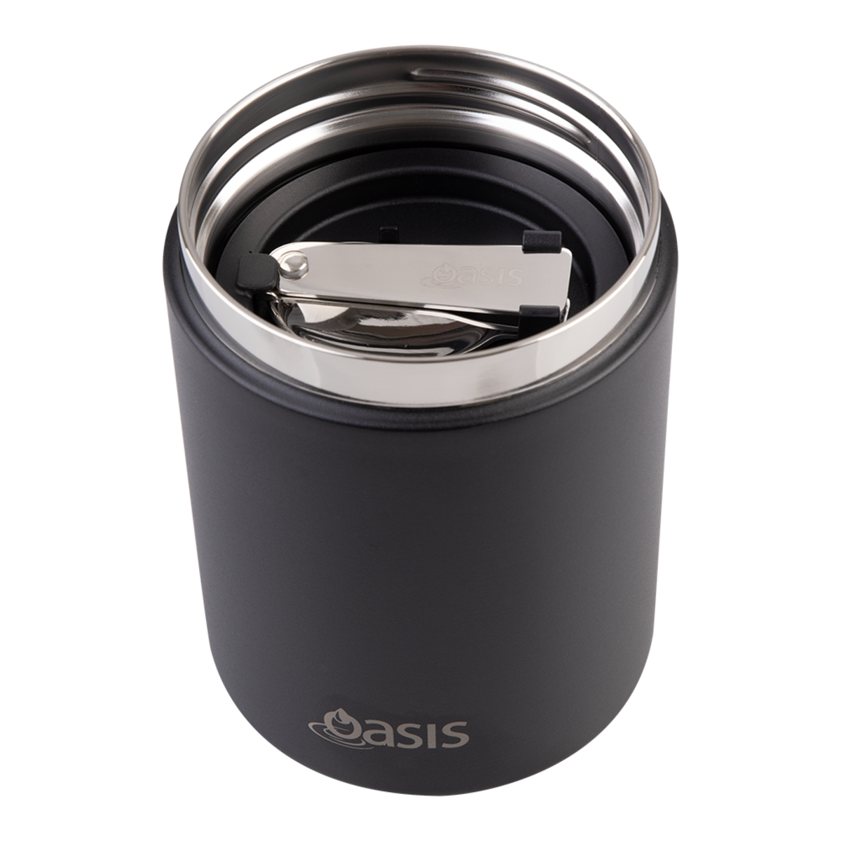 Oasis rozsdamentes ételtermosz kanállal és szósztartóval 480 ml (több színben)