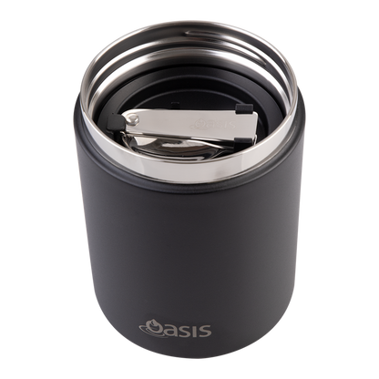 Oasis rozsdamentes ételtermosz kanállal és szósztartóval 480 ml (több színben)