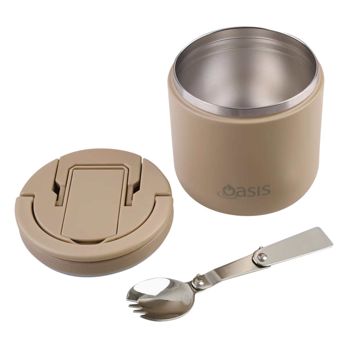 Oasis rozsdamentes acél ételtermosz kanál-villával 500 ml (több színben)