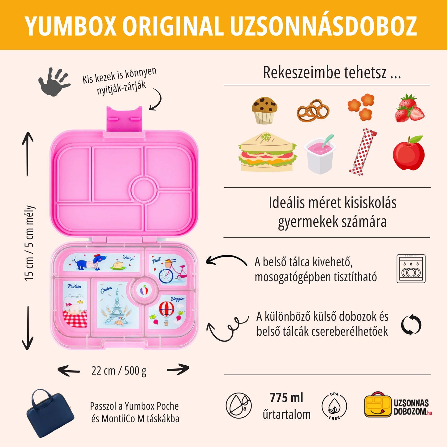 Yumbox Original Fifi Pink / Paris