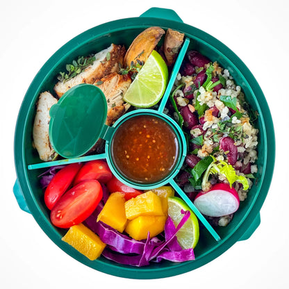 Yumbox salátás doboz - sötétzöld
