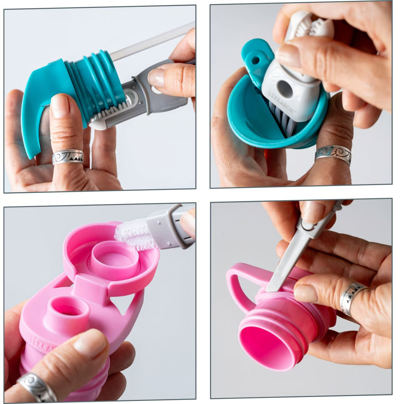 Lekkabox FlexiBrush 3in1 kulacstisztító kefe 4 féle fejjel