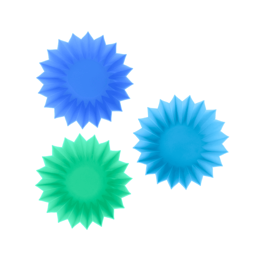 Forme de silicon pentru punch-ul de prânz (3 buc.) - Burst (albastru-verde)