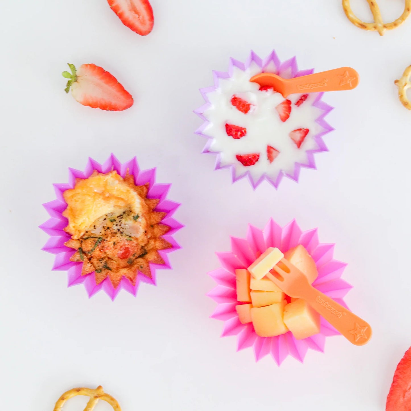 Lunch Punch villa és kanál szett - Blush