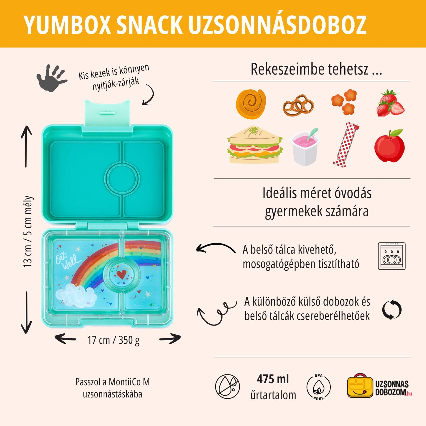 Yumbox Gustare Apă Ceață / Curcubeu