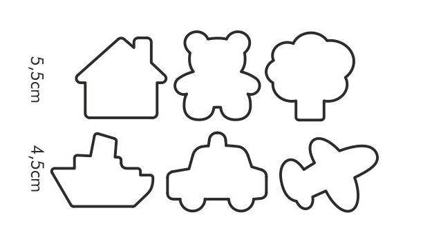 DELÍCIA KIDS Sütikiszúrók - Járművek (6 db)