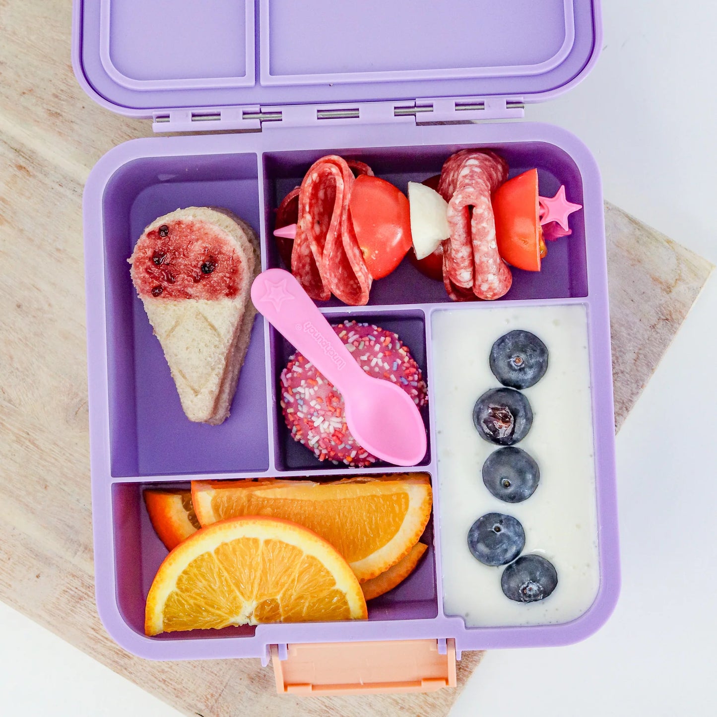 Lunch Punch villa és kanál szett - Blush