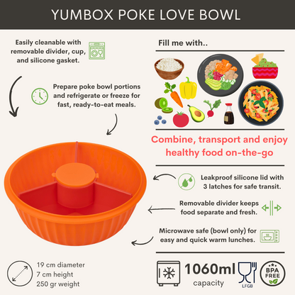Yumbox salátás doboz - narancssárga
