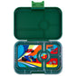Yumbox Tapas XL Greenwich green / Race Cars (4 rekeszes)