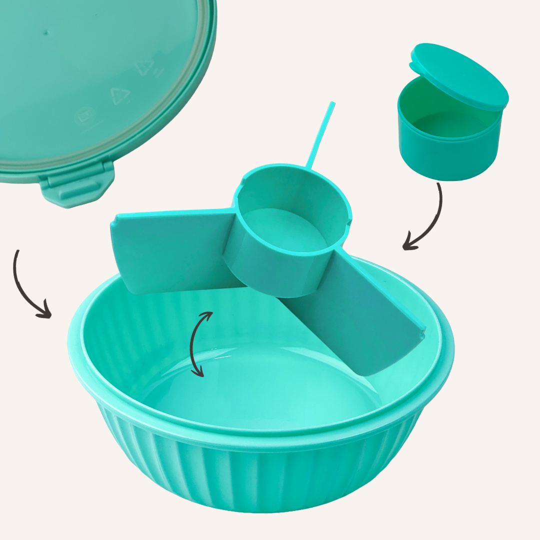 Yumbox salátás doboz - világoskék