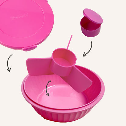 Yumbox salátás doboz - rózsaszín