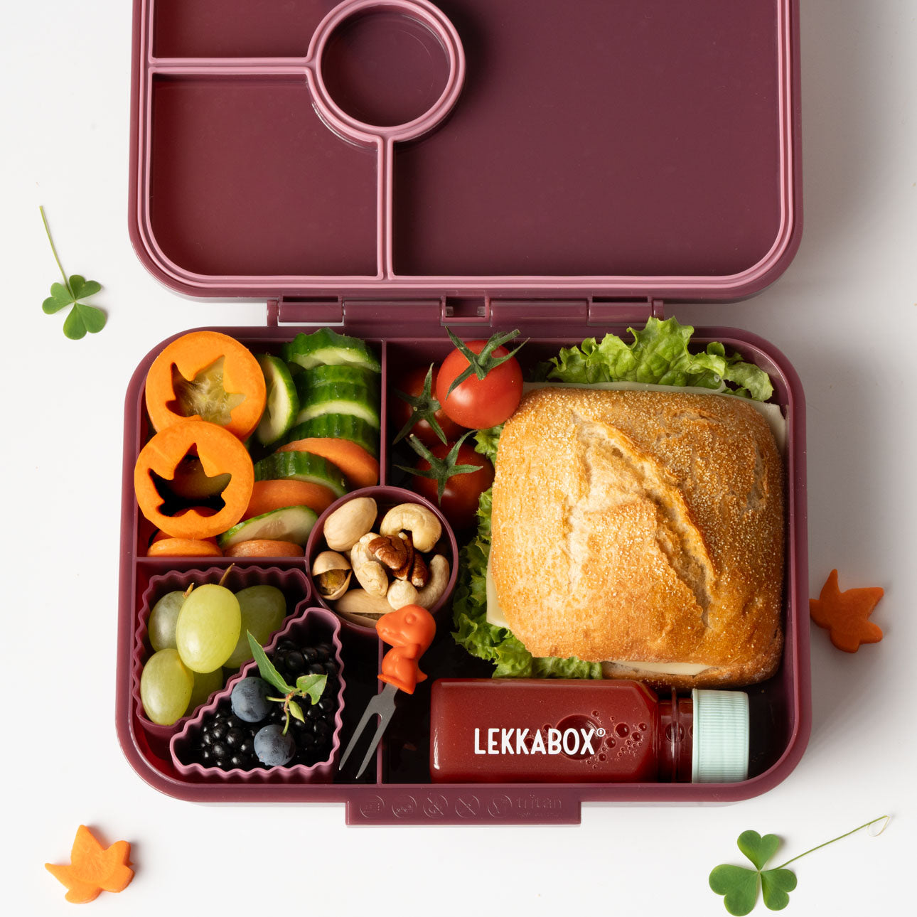 Triunghi din silicon Lekkabox (4 buc.) - diverse culori