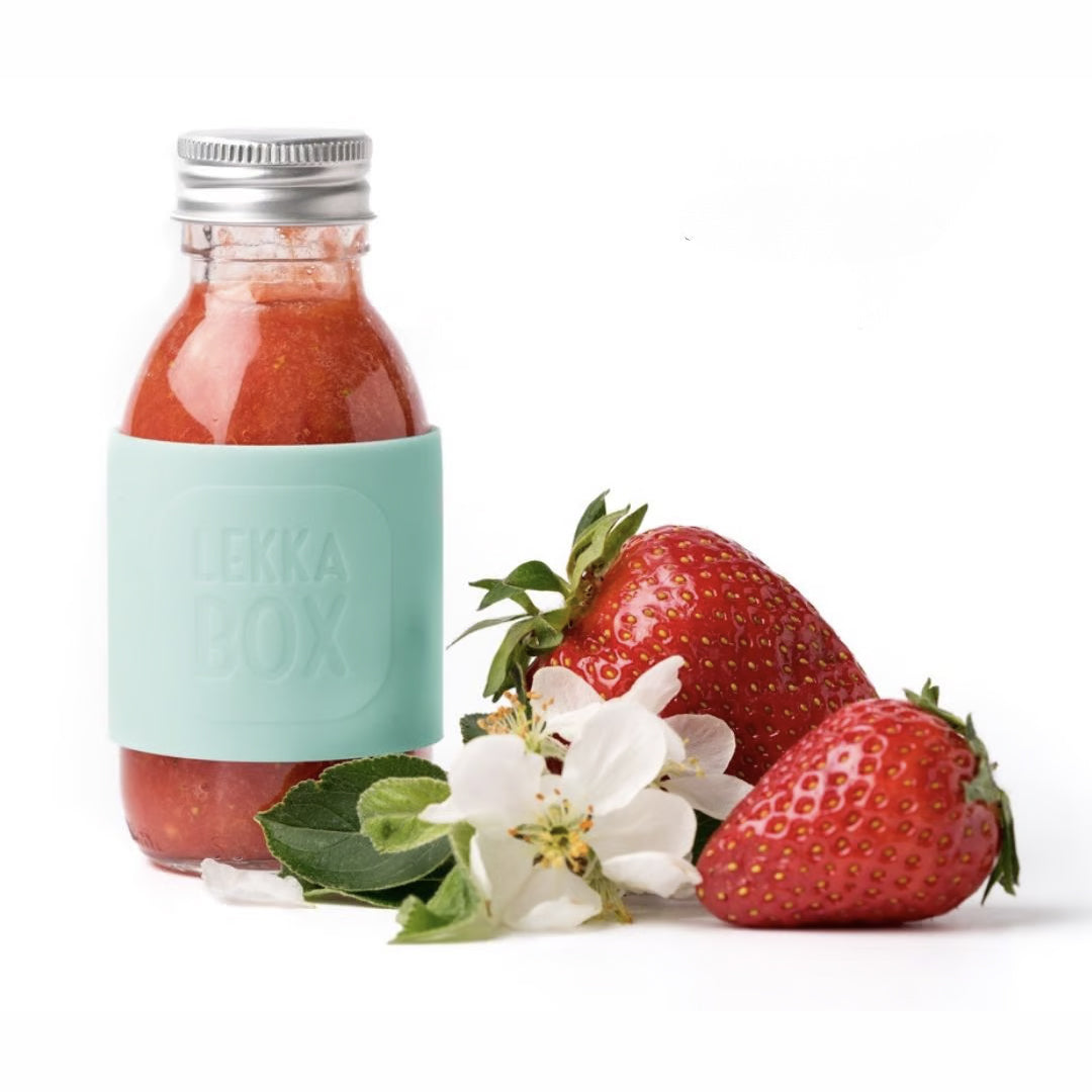 Lekkabox Juicy - Sticlă mică cu curea de silicon (100 ml)