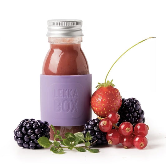 Lekkabox Juicy - Sticlă mică cu curea de silicon (60 ml)