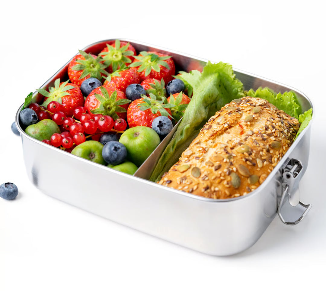 Lekkabox Safe rozsdamentes-uzsonnásdoboz elválasztóval