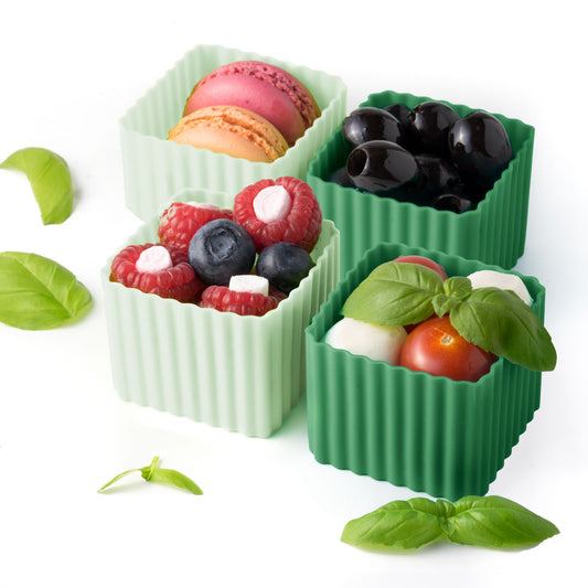 Set cuburi din silicon Lekkabox (4 buc.) - în mai multe culori