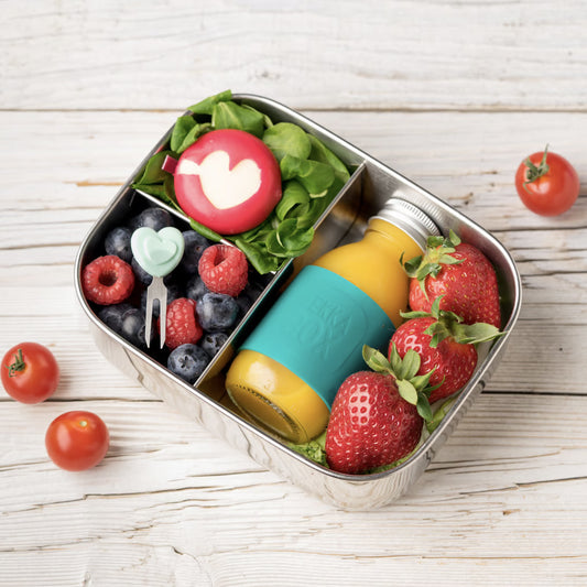 Lekkabox Juicy - Sticlă mică cu curea de silicon (100 ml)