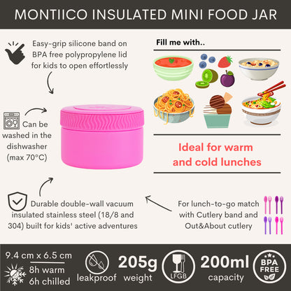 MontiiCo Mini ételtermosz 200 ml (több színben)