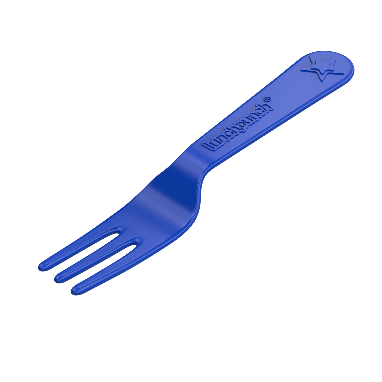 Set furculiță și lingură pentru prânz - albastru